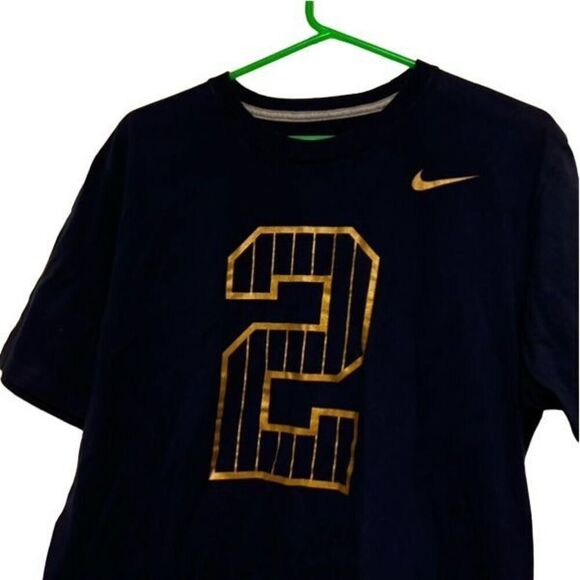 New York Yankees #2 Derek Jeter Captain Size Large Nike Regular Fit T-Shirt - Picture 2 of 5